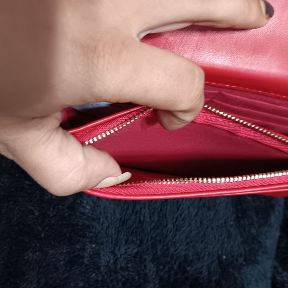 NWT Valentino Orlandi red textured crossbody - Picture 7 of 8